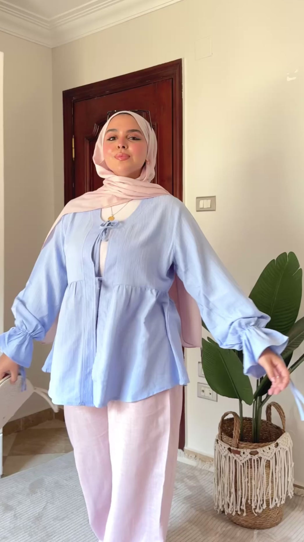 بلوزة صيفي تاي فرونت